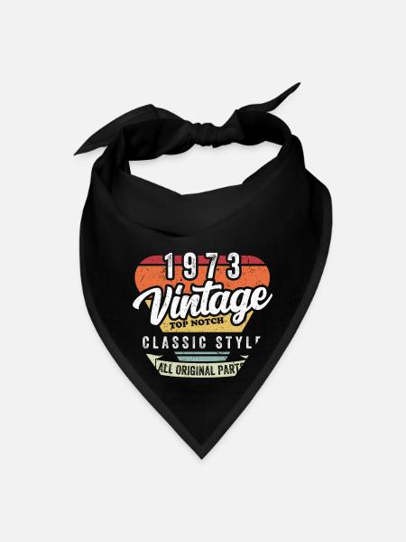 Turning 50 Birthday Decorations Men 50th Bday 1973 - Bandana - black