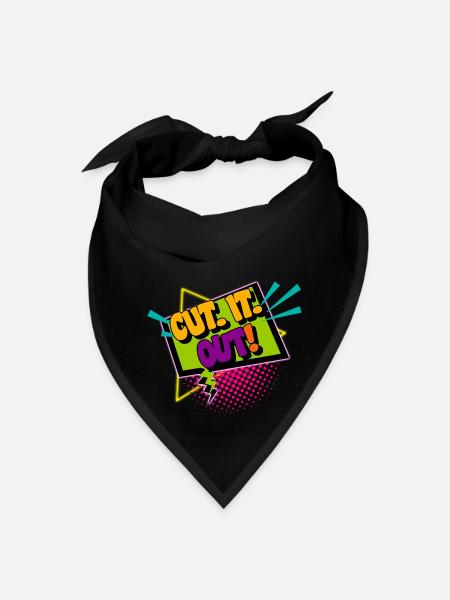 Cut It Out humor - Bandana - black - Front