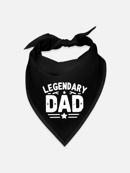 Papa légendaire - Bandana - noir - Devant