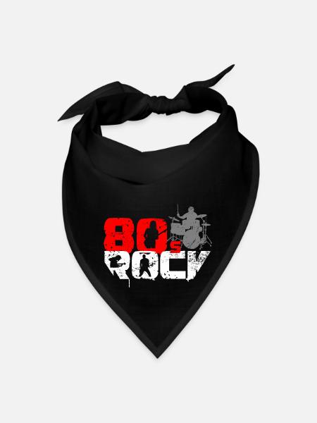 Vintage 80s Rock Music Lover - Bandana - black