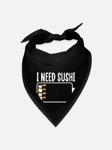 Sushi Low Battery - Bandana - black - Front