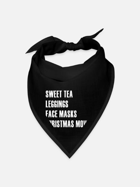 Sweet Tea Leggings Face Masks Christmas Movies - Bandana - black