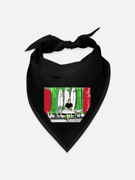 John John Florence Quiver with Background - Bandana - black - Front