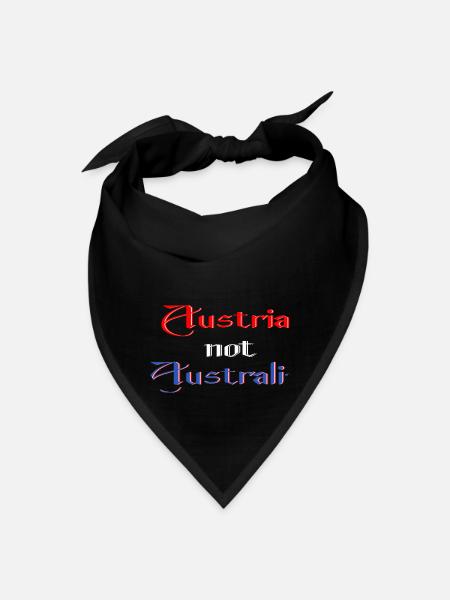 Austria not Australia - Bandana - black - Front