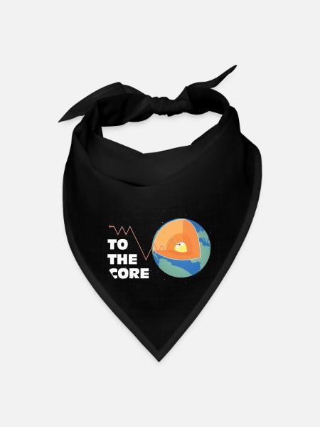 Earth Core An Open Earth Illustration With The - Bandana - black - Front