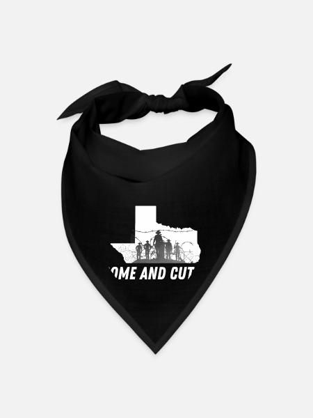 Come and cut it Texas - Bandana - black - Front
