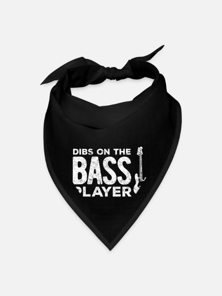 Dibs on the Bass Player - Bandana - black - Front
