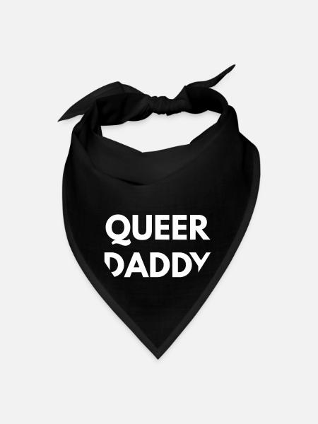 Queer Daddy t Queer LGBT Pride - Bandana - black - Front