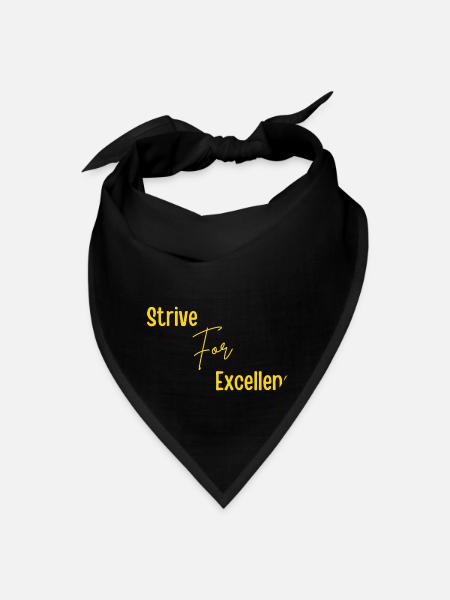 Strive for Excellence Gold - Bandana - black - Front