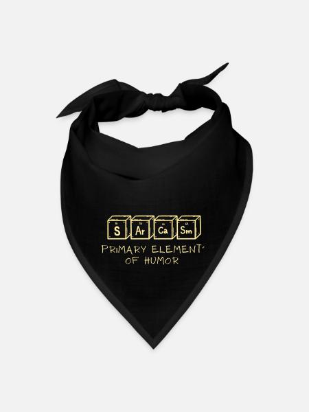 Primary elements of humor periodic table - Bandana - black - Front