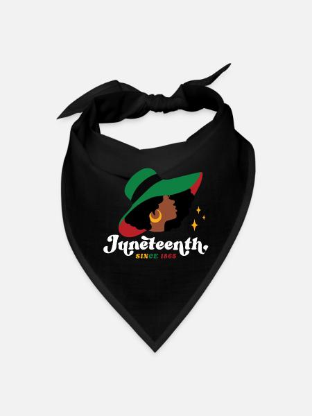 Juneteenth Since 1865 Afro Women Black History - Bandana - black - Front