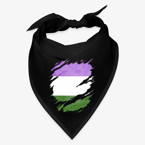 Genderqueer Pride Flag Ripped Reveal - Bandana