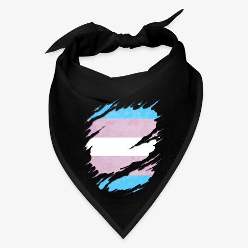 Transgender Pride Flag Ripped Reveal - Bandana