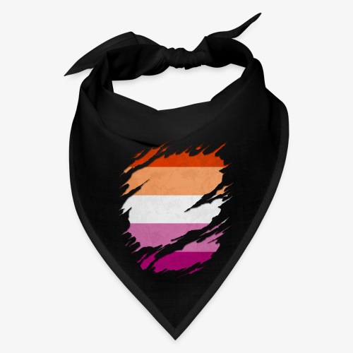Lesbian Pride Flag Ripped Reveal - Bandana