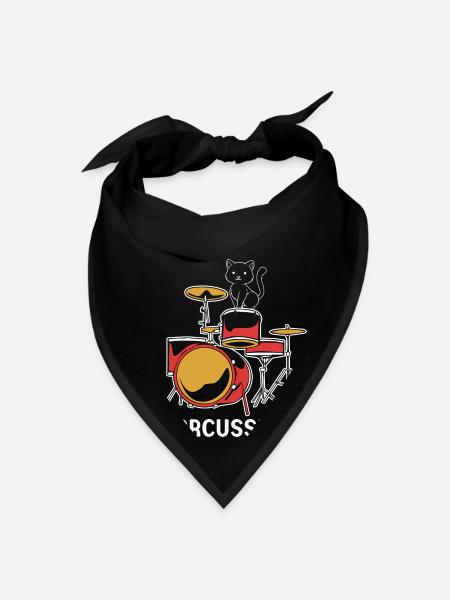 Percussion Instrument Drum Set Percussionist - Bandana - black - Front
