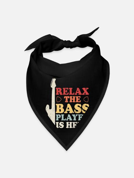 Relax The Bass Player Is Here - Bandana - black - Front