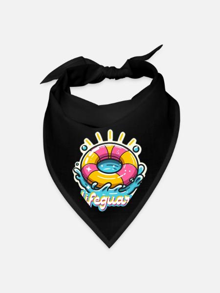 Pool Float Lifeguard - Bandana - black - Front