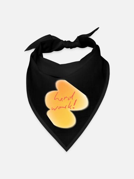 Hard Work! - Bandana - black - Front
