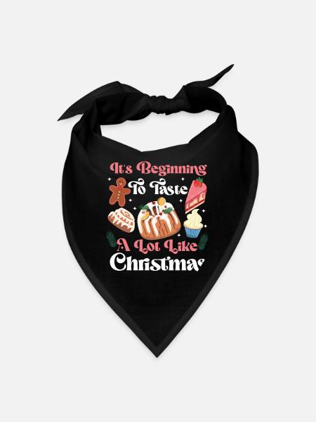 Bake Baking Christmas Gingerbread - Bandana - black - Front