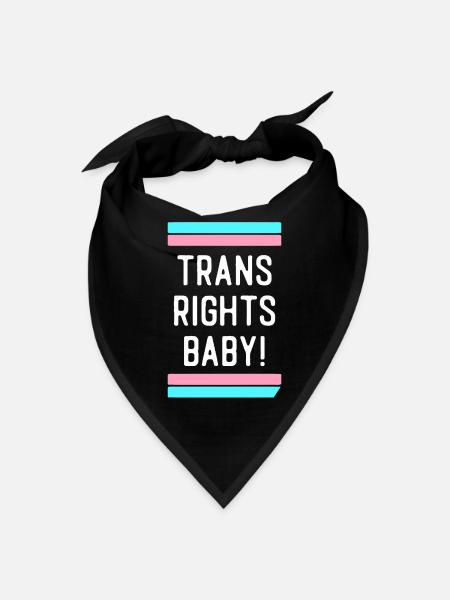Transgender Trans LGBT Pride - Bandana - black - Front