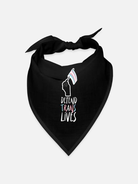 Transgender Trans LGBT Pride - Bandana - black - Front