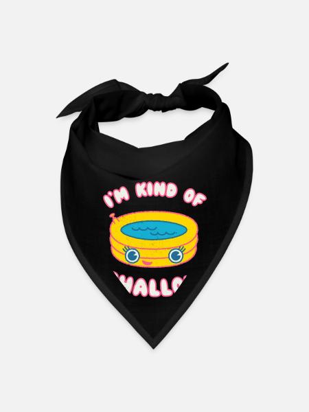 I m Kind Of Shallow Summer Kawaii Face Funny - Bandana - black