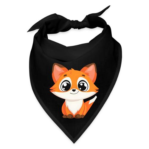 Adorable Cartoon Fox with Big Innocent Eyes - Bandana