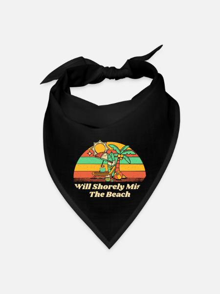 Will Shorely Miss The Beach Summer Trip Tropical - Bandana - black - Front