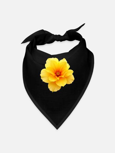 Sunlit Golden Poppy - Bandana - black - Front