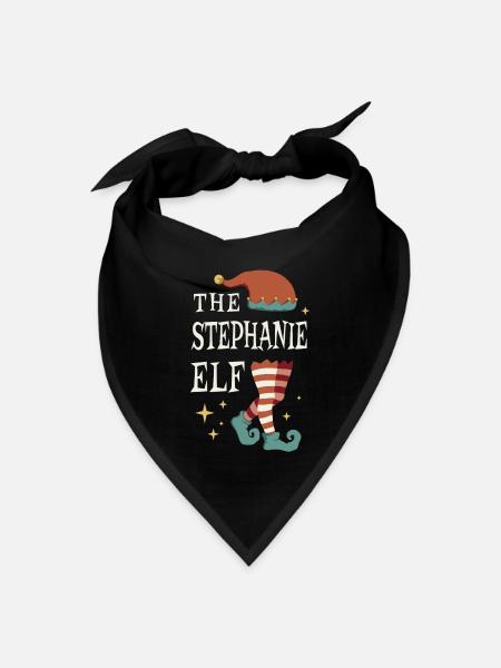 The Stephanie Elf - Christmas Pajama for Stephanie - Bandana - black - Front