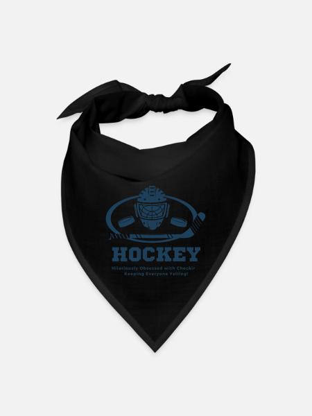 Hockey Funny Meaning Ice Player Sport Lover Fan - Bandana - black