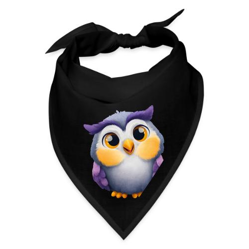 Colorful Cartoon Baby Owl with Big Sparkling Eyes - Bandana