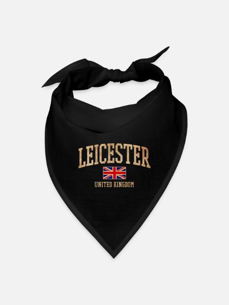 Leicester England Uk - Bandana - black - Front