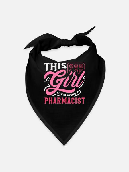 This Girl Loves Being A Pharmacist Pharmacy - Bandana - black - Front