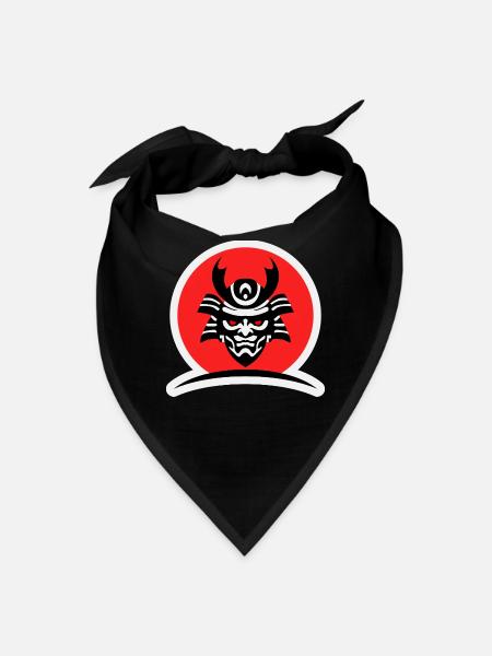Samurai Warrior Mask - Bandana - black - Front