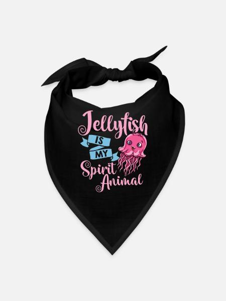 Jellyfish Jelly Fish Tank Sea Jellies Aquarium - Bandana - black - Front