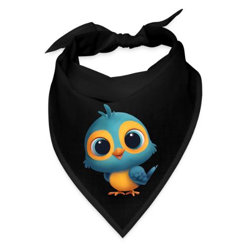 Joyful Cartoon Bird Standing in Yellow and Blue - Bandana