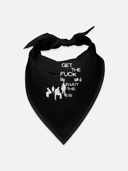 Bold Life Affirmation with Silhouettes - Bandana - black - Front