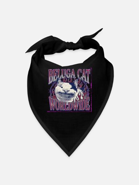Beluga Cat Worldwide - Bandana - black - Front