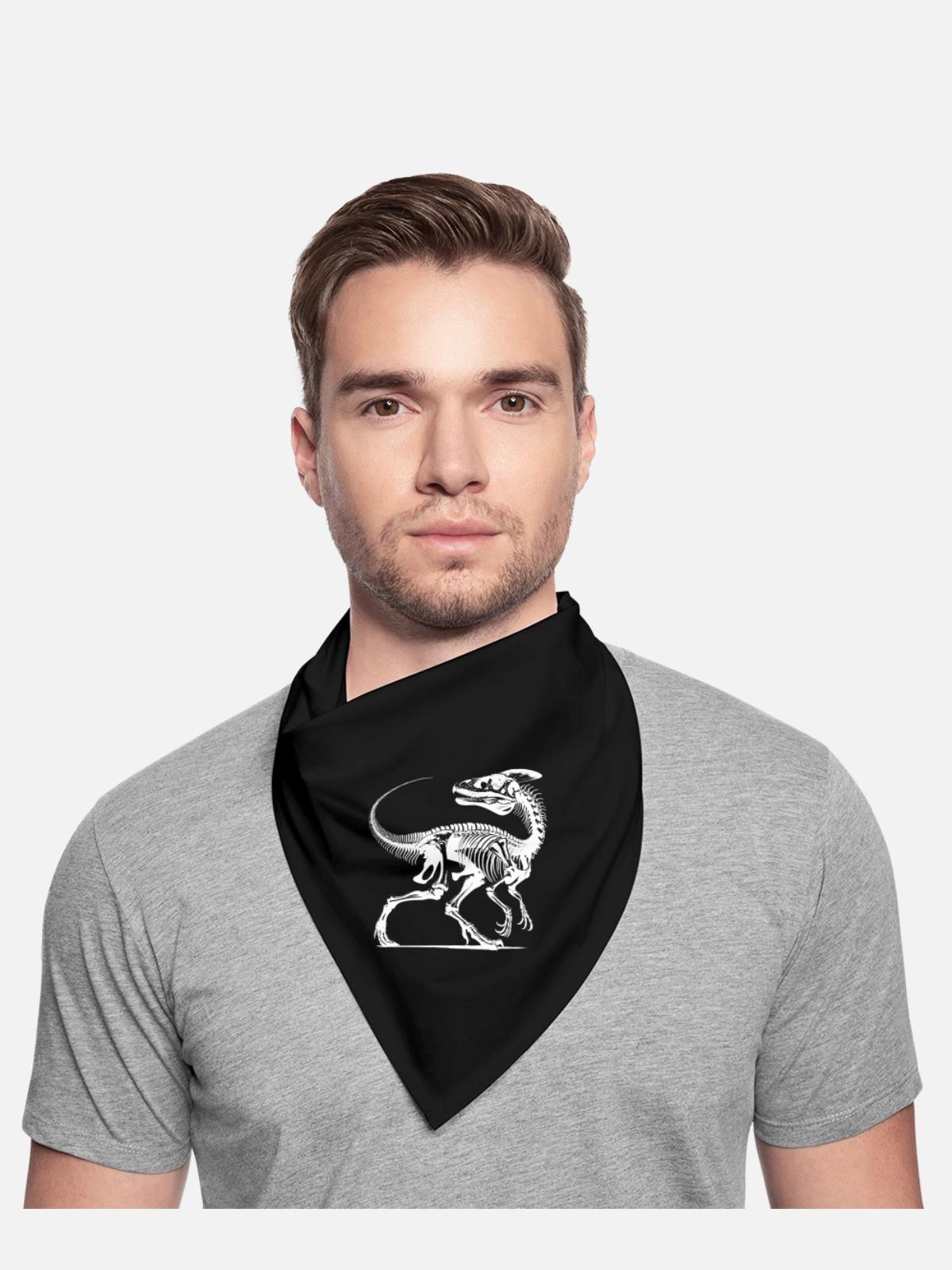 Dinosaur Raptor With Spine Bone - Bandana - black - Front - TBD (187cm)