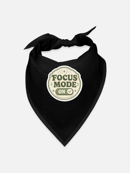  focus mode on retro sticker - Bandana - black - Front