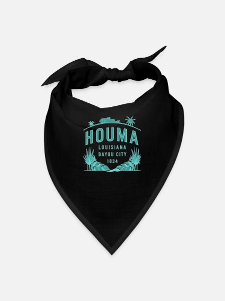 Houma LA Bayou City Vintage 1834 Shirt - Bandana - black