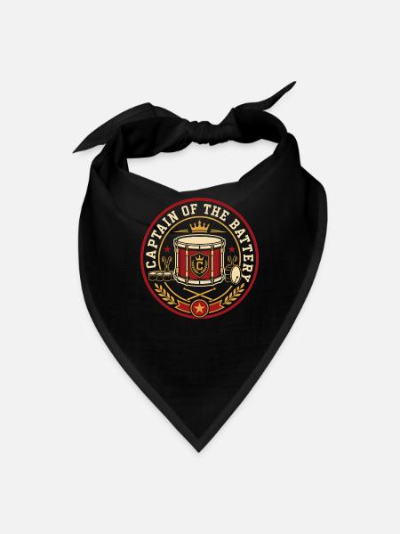 Drumline Captain Percussion Leader Senior Gift - Bandana - black - Front