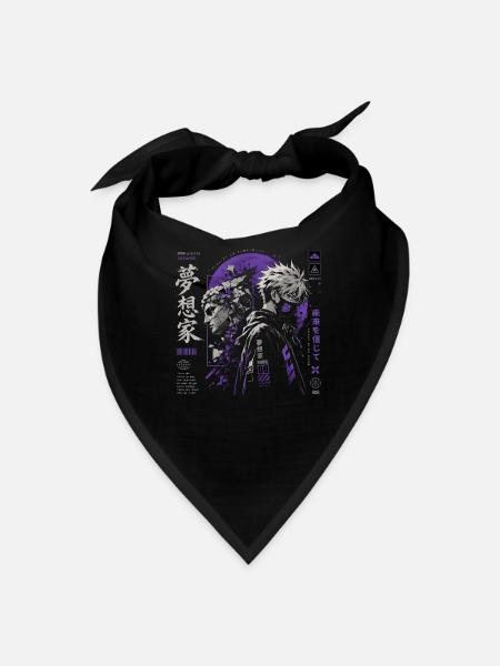 Purple Neon Dreamer - Bandana - black - Front
