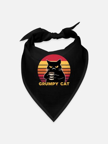 Grumpy Cat - Bandana - black - Front