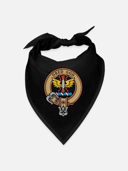 Clan Carnegie Crest - Bandana - black - Front