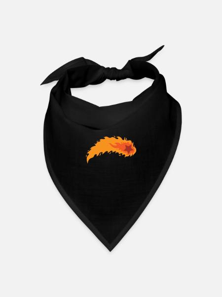 fire Star Space Sky - Bandana - black - Front