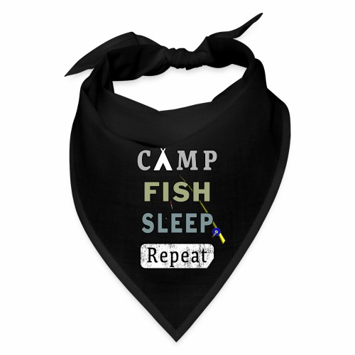 Camp Fish Sleep Repeat Campground Charter Slumber. - Bandana
