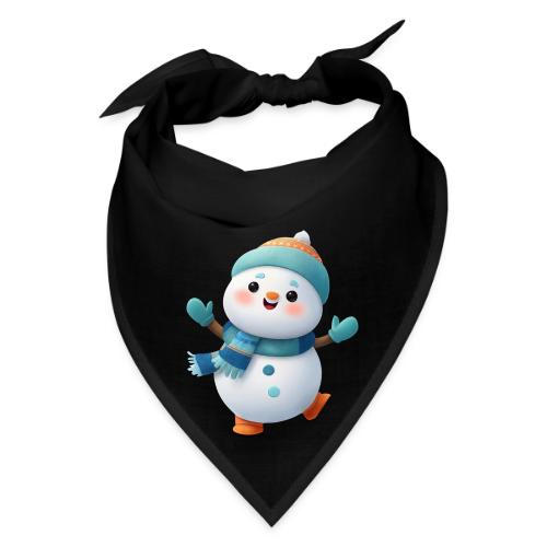 Joyful Cartoon Snowman Arms Up - Bandana