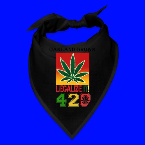 Screaming 420 Oakland Grown Weed Marijuana Design - Bandana